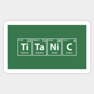 Titanic (Ti-Ta-Ni-C) Periodic Elements Spelling Sticker